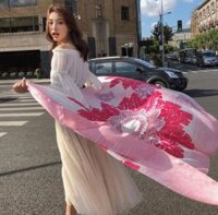 Khăn choàng thổ cẩm đi biển thời trang, chất đẹp, size 190 x 95cm  KC002 - SKC07