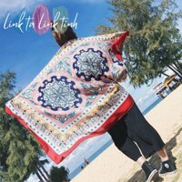 khăn choàng thổ cẩm - khăn choàng cổ thổ cẩm CAO CẤP - khăn choàng dân tộc đỏ