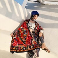 Khăn choàng thổ cẩm phong cách dân tộc