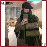 Khăn choàng tua rua mùa đông, Khăn Mohair ấm áp bằng sợi Acrylic, Khăn quàng cổ đa năng dày