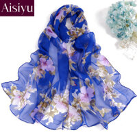 Khăn choàng voan in hình nữ mới Khăn choàng đi biển mỏng