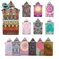 Khăn da lộn sợi nhỏ không có cát có mũ trùm đầu Áo choàng đi biển Poncho