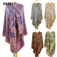 Khăn Dài HABELYI, Khăn Choàng Phù Hợp Với Tua Rua, Khăn Hijab Mềm Thoáng Khí Thời Trang Oversize