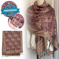 Khăn Dài Mềm Hijab Thổ Nhĩ Kỳ Pashmina Bandanas Jacquard Cashmere Hijab Cổ Điển Nữ Pashmina U9n2