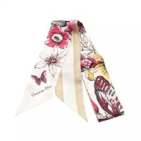 Khăn Dior Le Jugement ribbon scarf silk off white beige multicolor 3998FAC36CDA10GS
