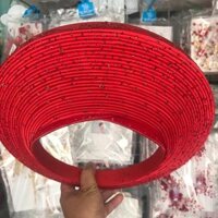 Khăn Đống cô dâu 25 tầng vẽ kim tuyến - Trắng