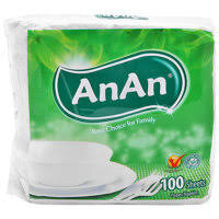 Khăn giấy ăn An An 1 lớp gói 100 tờ