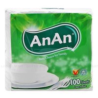 Khăn Giấy Ăn An An 2 Lớp 100 Tờ