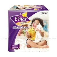 Khăn Giấy Ăn E'mos Premium Tím 100 Tờ