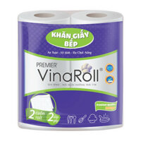 Khăn giấy bếp Vinaroll 2 lớp Premier lốc 2 cuộn (1 Lốc)