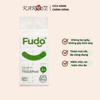 Khăn giấy FUDO tissue từ tre không bụi vụn, không tẩy trắng, mềm mại thùng 20 gói