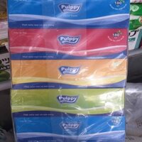 khăn giấy hộp Pulppy 180 tờ lốc 5 hộp x 900 tờ