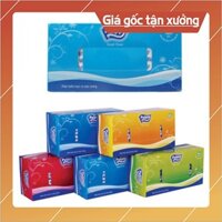 Khăn Giấy Hộp Pulppy 7 Màu - Lốc 5 Hộp (hộp 180 tờ)  Khang Minh Vũ