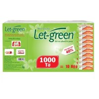Khăn Giấy Lụa 2 Lớp Let-green 1000 Tờ
