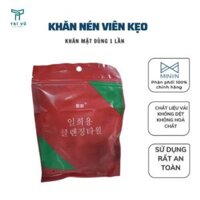 Khăn giấy nén hình viên kẹo dùng một lần tiện dụng khi đi du lịch, Khăn lau mặt Hàn Quốc nhỏ gọn đa năng - Chính hãng MINIIN  - túi 20 cái