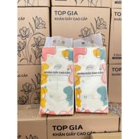 Khăn giấy rút Top Gia thùng 4-6 bịch - bịch 1280 tờ - 4 lớp treo tường, tiện lợi, mềm dai