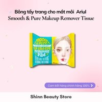 Khăn giấy tẩy trang & Bông tẩy trang mắt và môi ARIUL SMOOTH & PURE