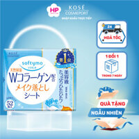 Khăn Giấy Tẩy Trang Dưỡng Ẩm Kosé Softymo Collagen Cleansing Sheet C (Refill 52 Miếng) [SamuelCosmetics]