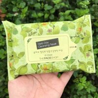 Khăn Giấy Tẩy Trang TheFaceShop Herb Day Cleansing Tissue (70 miếng)