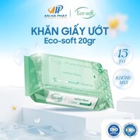 Khăn giấy ướt cao cấp an toàn cho bé Eco- soft 15 tờ 20g
