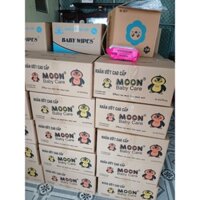 Khăn giấy ướt cao cấp Moon Baby care 1thùng/24 hộp không mùi dành cho da nhạy cảm