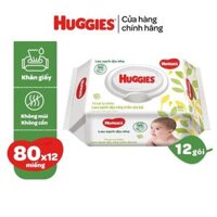 KHĂN GIẤY ƯỚT HUGGIES 80 TỜ