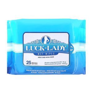 Khăn giấy ướt hương tự nhiên Luck-Lady gói 25 tờ