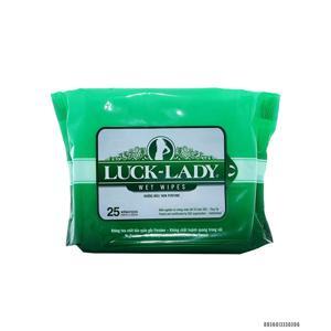 Khăn giấy ướt hương tự nhiên Luck-Lady gói 25 tờ