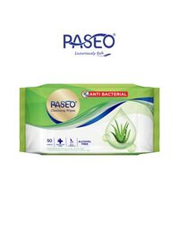 Khăn giấy ướt Paseo kháng khuẩn Hương lô hội gói 50 tờ – 69919014