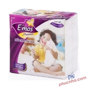 Khăn giấy vuông Emos 100 tờ