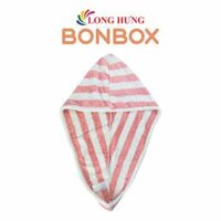 Khăn gội đầu quấn tóc BONBOX 60x25 cm BT10 - Hàng chính hãng - hồng