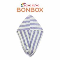 Khăn gội đầu quấn tóc BONBOX 60x25 cm BT10 - Hàng chính hãng - tím