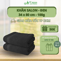 Khăn Gội Salon 34x80 Cao Cấp, Chất Liệu Sợi Cotton Mềm Mịn,Thấm hút nhanh, Khăn Tắm Đen, Đỏ, Khăn Nam Phong