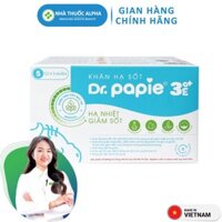 Khăn hạ sốt cho bé sơ sinh Dr.Papie 3+ (25 khăn/hộp)