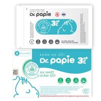 Khăn hạ sốt Dr.Papie cho bé từ 3 tháng (hộp 5 cái)
