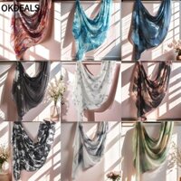 Khăn Hijab OKDEALS, Khăn choàng in hoa Rayon mềm mại, Khăn quàng cổ nữ dài màu nước thoáng khí