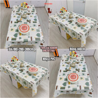 [Khăn In 3D] Khăn Trải Bàn Tim Xanh Lá, khăn ăn nhiều lần dùng trải cỗ bàn, sinh nhật, decor phòng khách ngày TẾT