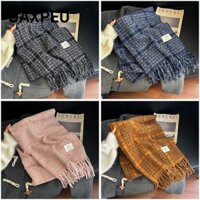Khăn Kẻ Sọc Mùa Đông UAXPEO, Khăn Tua Rua Dài Chống Gió 195 * 65cm, Khăn Cashmere Dày Dài Ấm Áp Nữ