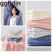 Khăn khách sạn GOFIDIN, Khăn tắm dày thấm hút cao, Khăn đi biển nhung san hô nhẹ mềm mại
