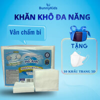 Khăn khô đa năng BUNNYKIDS, khan kho da nang Hà Anh khăn giấy khô vân chấm bi, khăn khô đa năng cho bé  bịch 600g