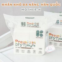 Khăn khô đa năng cao cấp Mother-K Hàn Quốc túi 160 tờ, chất liệu tự nhiên, kháng khuẩn, lành tính