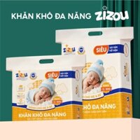 Khăn khô đa năng cho bé ZIZOU Cao Cấp dành cho mẹ và bé An toàn Dày Dặn Bề Mặt Chấm Bi Vải Không Dệt 950g/650g