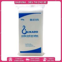 Khăn Khô Đa Năng Likado 300g | Thấm Hút, Đa Năng, An Toàn, Mềm Mịn Cho Làn Da Bé Yêu | Chính Hãng Likado Việt Nam | Babivina, Khăn Chính Hãng, Bán Lẻ Giá Sỉ