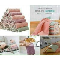 Khăn lau bếp cao cấp 2 mặt siêu dai siêu thấm nước siêu mềm mại 16x27cm sẵn kho sll mời sỉ - 1 KHĂN