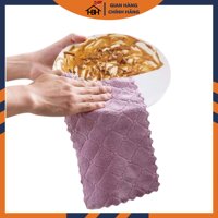 Khăn Lau Bếp Đa Năng 2 Mặt Viền Zíc Zắc  Màu ngẫu nhiên