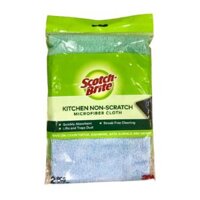 Khăn Lau Bếp Tiện Dụng, Scotch-Brite, Kitchen Non-Scratch Microfiber Cloth, 2 Cái (37 x 37cm) - 3M