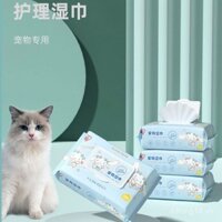 Khăn lau cho mèo Alice Pet Wipes hương hoa trà, làm sạch vết nước mắt cho mèo
