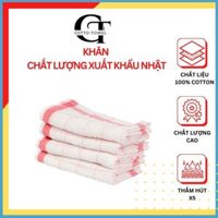 Khăn lau đa năng 100 Cotton 3434cm Thấm hút 60 An toàn HÀNG XUẤT NHẬT - Hồng