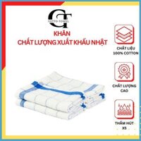 Khăn lau đa năng 100 Cotton 3434cm Thấm hút 60 An toàn HÀNG XUẤT NHẬT - Xanh Biển