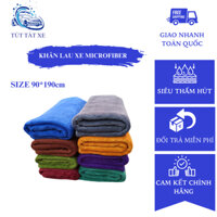 Khăn Lau Đa Năng Microfiber Rửa Ô Tô Xe Hơi Xe Máy Nhà Bếp Mềm Mịn Thấm Hút Nước Cực Tốt, kích thước 90*190cm